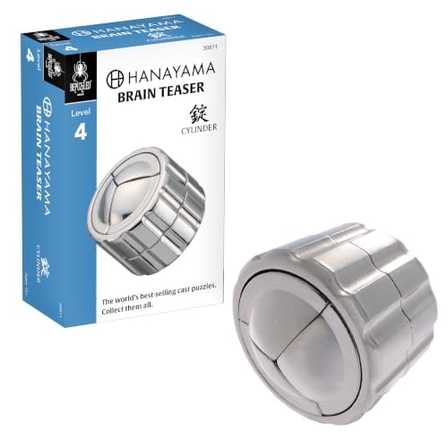 Hanayama Cylinder Cast Metal Disentanglement Brainteaser Puzzle Level 4