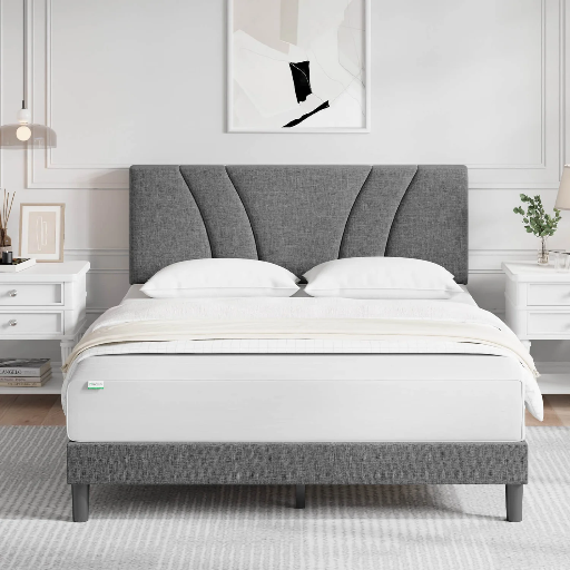 Classic Luxe Bed Frame with Adjustable Headboard 