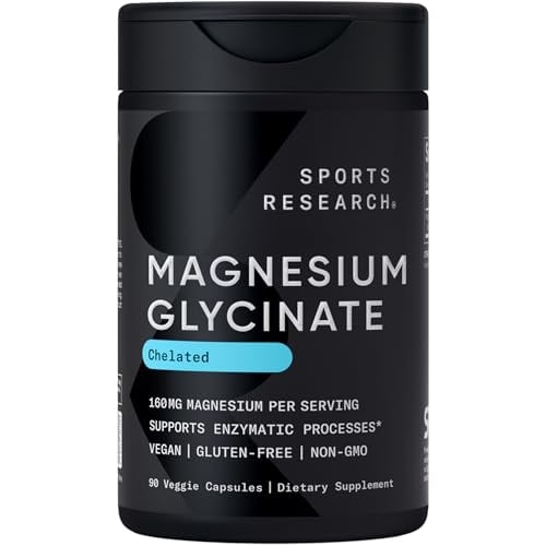 Sports Research Magnesium Glycinate 90-Count, 160mg Deal