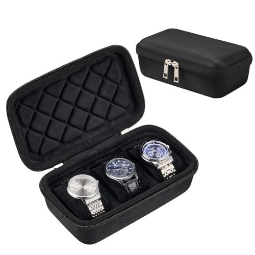 ProCase 3-6 Slot Travel Watch Case, Black