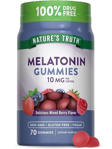 Nature's Truth Melatonin 10mg Gummies (70 Count, Berry) Deal
