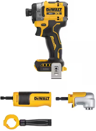 DeWalt DCF860B 20-Volts MAX XR Cordless 1/4 in. Impact Driver (Tool Only) and Modular Right Angle Attachment Deal