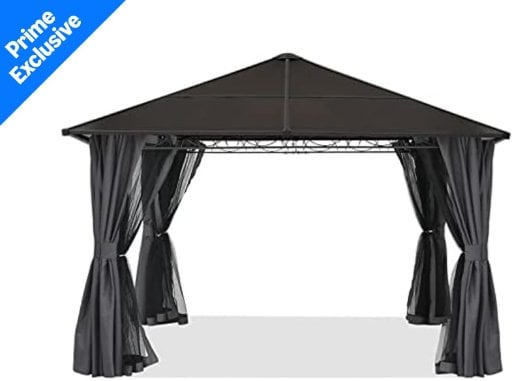 ABCCANOPY 10' x 10' Hardtop Patio Gazebo w/ Curtains & Netting Deal
