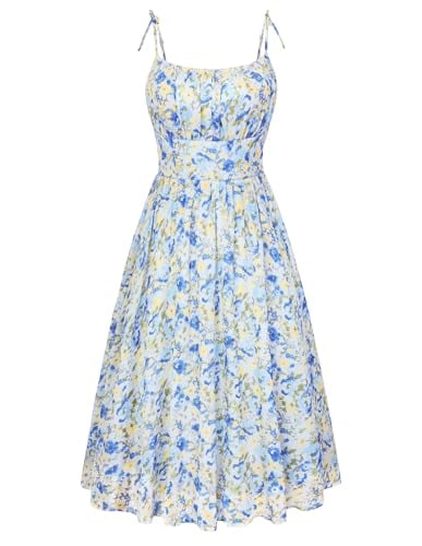 Belle Poque Women's Floral Spaghetti Strap Midi Sundress Deal