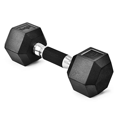 15-Pound Yes4All Rubber Grip Encased Hex Dumbbell