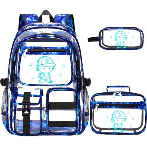 Clear Backpack with Lunch Box & Pencil Case Deal