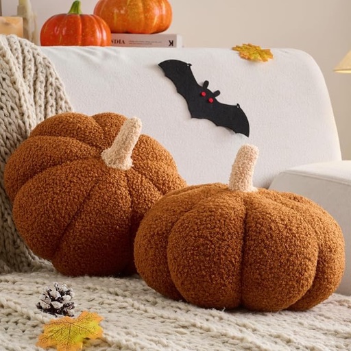 Fall Decor Pumpkin Pillow 2-Pcs 11.8 x 6 Inch