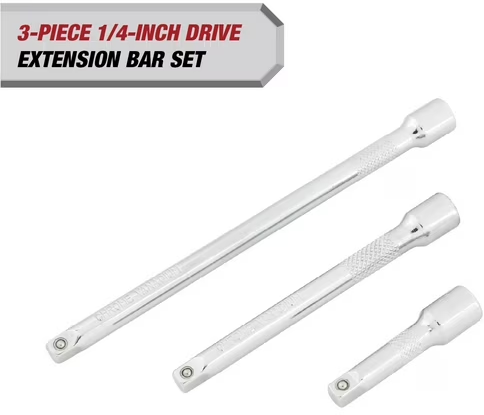 Hyper Tough 1/4-inch Drive Extension Bar Set (2, 4, & 6-inch) Deal