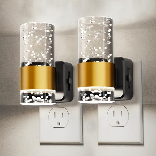 L LOHAS LED Dimmable Plug-In Night Lights w/ Auto Light Sensor 2-Pack