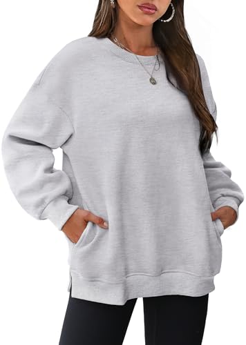 WIHOLL Crewneck Sweatshirt Loose Fit Pullover