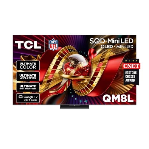 TCL 65 Inch 4K UHD SQD-Mini-LED QLED Smart TV 144Hz