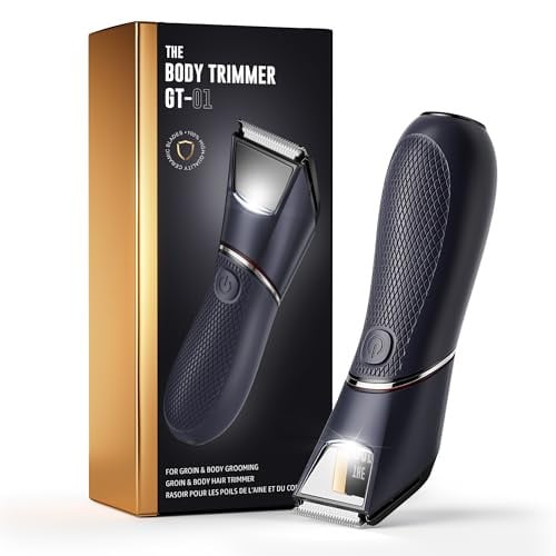Body Hair Trimmer with Mirror & LED IPX7 Waterproof Ceramic Blade Deal