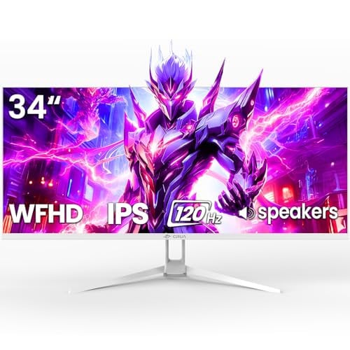CRUA 34'' Ultrawide Gaming Monitor 120Hz 21:9 WFHD 2560x1080 IPS Panel Deal