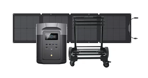 Ecoflow DELTA 2 Max 2000Wh Power Station w/110W Solar Panel & Trolley