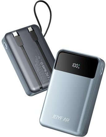 2-Pack JOYFAR 30,000mAh USB-C 22.5W Powerbank w/Cables (Grey) Deal