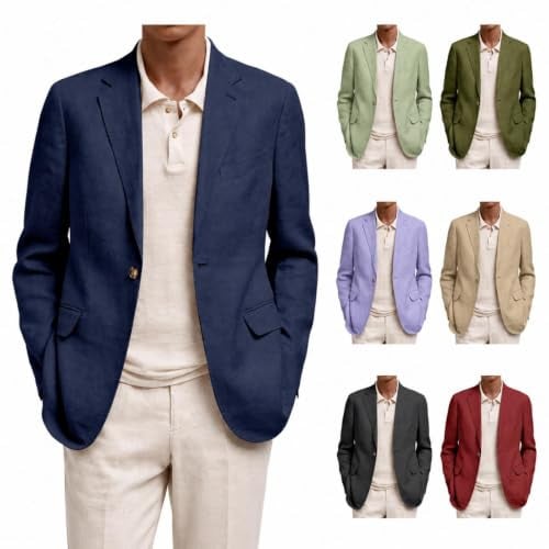 Men Casual Notch Lapel Suit Jacket