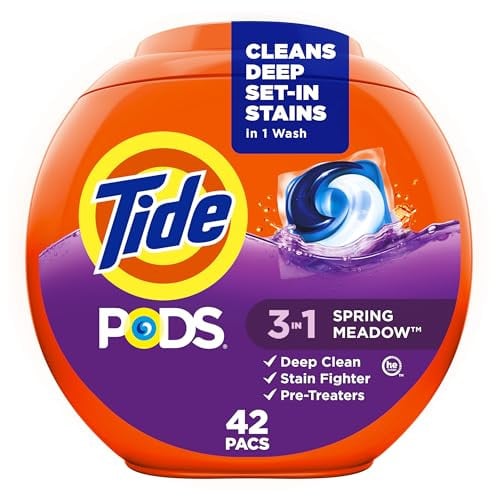 Tide Laundry Detergent Pods (Spring Meadow) 42-Count 4-Pack Deal