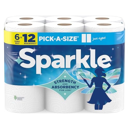 Sparkle Pick-A-Size Paper Towels, 6 Double Rolls