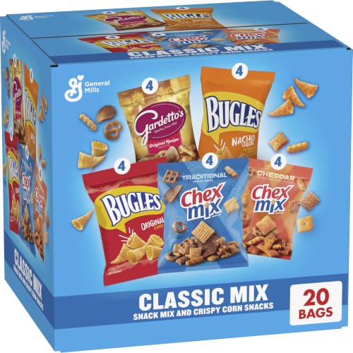 Classic Mix Snack Variety Pack, Bugles, Gardetto's, Chex Mix, 20 ct