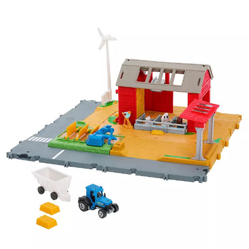 Mattel Action Drivers Farm Adventure Matchbox Playset w/ Tractor & 6 Accessories