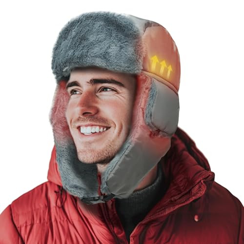 Heated Trapper Warm Winter Hat
