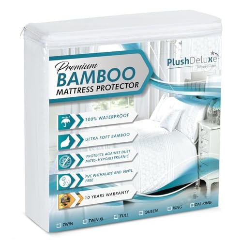PlushDeluxe Premium Bamboo Mattress Protector Deal