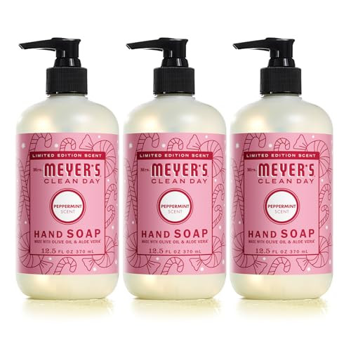 Mrs. MEYER'S CLEAN DAY Liquid Hand Soap (Peppermint) 3-Pack, 12.5-Oz