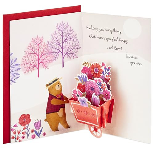 Hallmark Paper Wonder Pop Up Valentines Day Card for Anyone (Beary Loved Valentine)