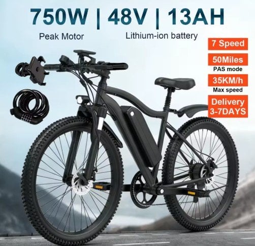 Toofly 26" Electric Bike 48V 13Ah 500W