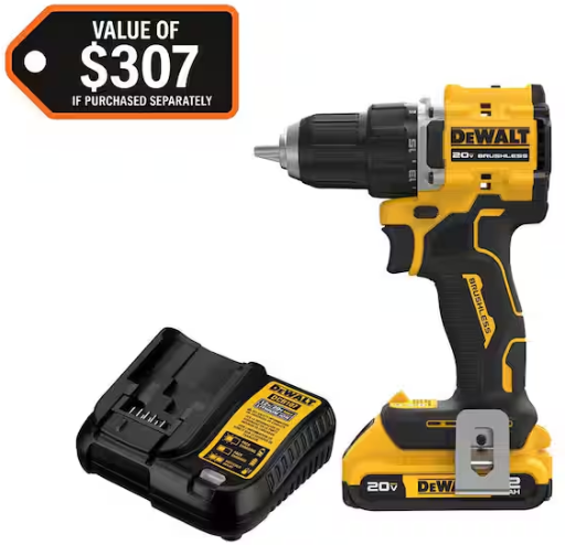 DEWALT Atomic 20V 1/2" Drill/Driver Kit w/ 2.0Ah Battery Deal