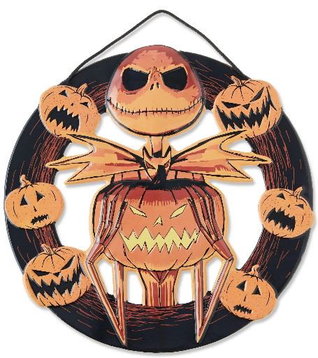 15" The Nightmare Before Christmas Embossed Metal Halloween Wreath