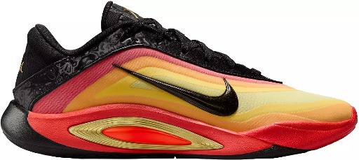 Nike Men's A'One Basketball Shoes (Black/Orange/Yellow)