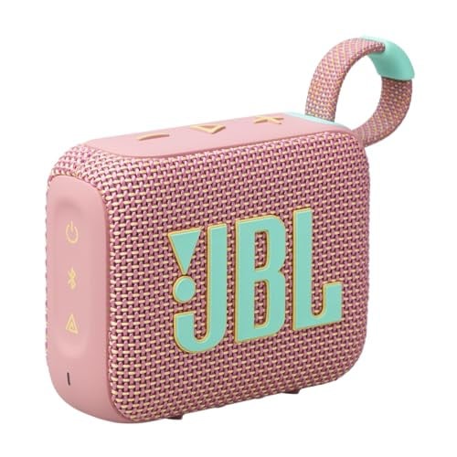 JBL Go 4 Ultra-Portable Waterproof Dustproof Bluetooth Speaker, Pink Deal
