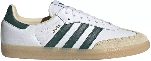 Adidas Men's Samba OG Shoes (White/Green/Gum)