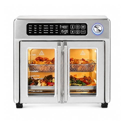 Emeril Lagasse Extra Large French Door Air Fryer Toaster Oven Combo 26QT Deal