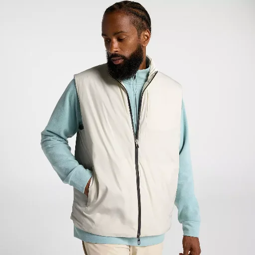 VRST Men's Insulated Golf Vest (Cream)