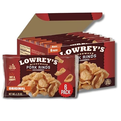 Lowrey's Bacon Curls Microwave Pork Rinds Original 1.75 Ounce (6-Pack) Deal