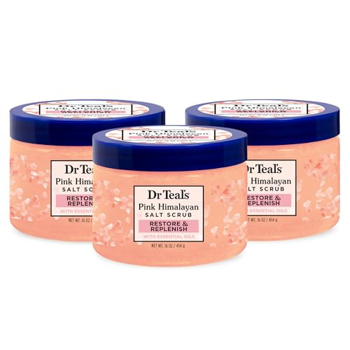 Dr Teal's Pink Himalayan Salt Body Scrub 3-Pack 16-Oz