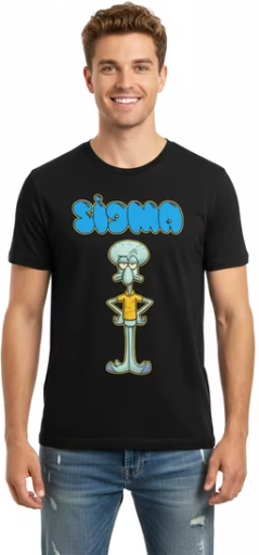 SpongeBob SquarePants Men's & Big Men's Graphic T-Shirt, Sigma Sizes S-3XL