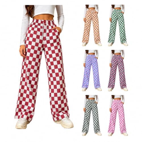 Women Checkered Drawstring Pants