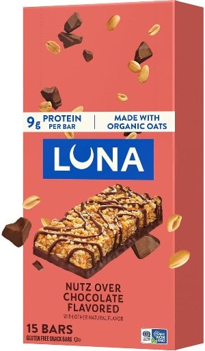 LUNA Bar Nutz Over Chocolate 1.69 oz. (15 Count)