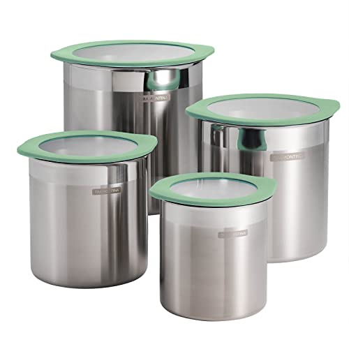 Tramontina 4-Pack Food Storage Containers with Silicone Lids - Mint Green