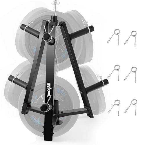 Yes4All 3-Leg Weight Plate & Barbell Storage Rack 350 LBS Capacity Deal