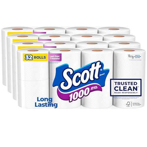 Scott 1-Ply 1000-Sheet Toilet Paper Rolls 32-Pack Deal