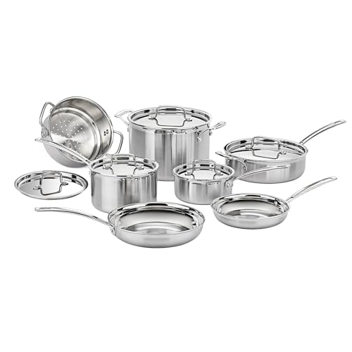 Cuisinart 12-Piece Stainless Steel Induction-Compatible Cookware Set Deal