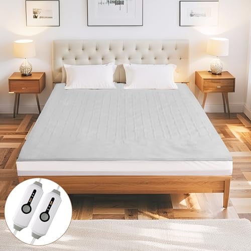 Eydna Dual Control Electric Heated Mattress Pad 78"x80" King Size