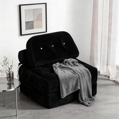 Folding Futon Sofa Bed with Pillow and Blanket Deal