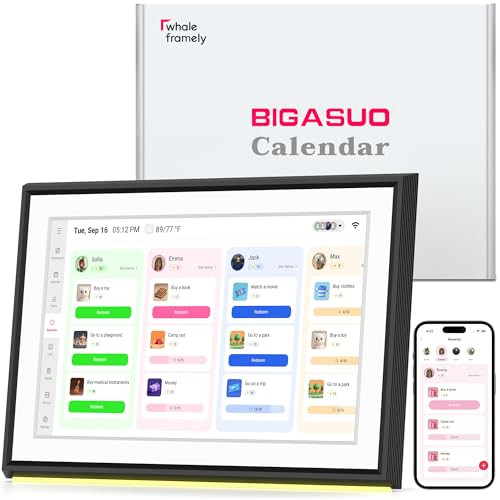 BIGASUO Smart Touchscreen Digital Calendar 10.1"