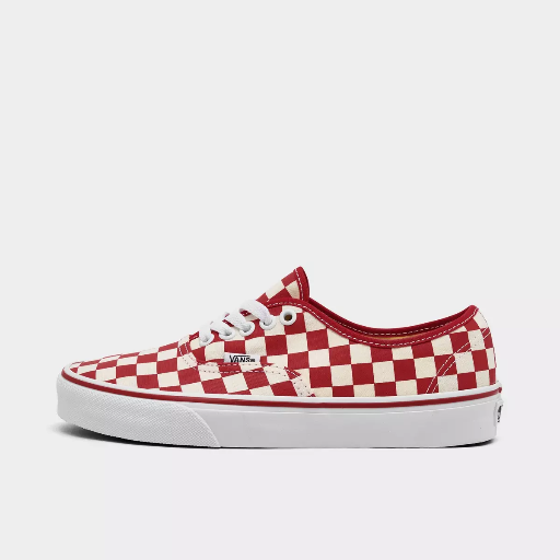 Vans Women's Authentic Check Casual Shoe (Racing Red/White) Deal