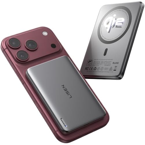 LISEN 5000mAh 0.38" Ultra-Slim Qi2 15W Magnetic Wireless Power Bank Deal